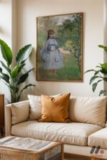 Claude Monet Bahçede Kız Çocuk Duvar Tablosu, Sanatsever Hediyesi - Görsel 10