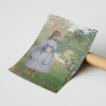 Claude Monet Bahçede Kız Çocuk Duvar Tablosu, Sanatsever Hediyesi