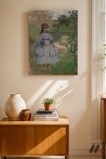 Claude Monet Bahçede Kız Çocuk Duvar Tablosu, Sanatsever Hediyesi - Görsel 2