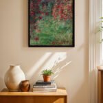 Claude Monet Çiçekli Ev Bahçesi Duvar Tablosu, Sanatsever Hediyesi