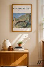 Claude Monet Dolceacqua Köprüsü Duvar Tablosu, Sanatsever Hediyesi - Görsel 4