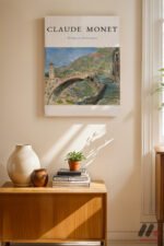 Claude Monet Dolceacqua Köprüsü Duvar Tablosu, Sanatsever Hediyesi - Görsel 2