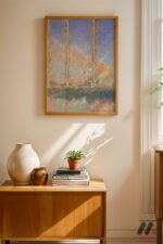 Claude Monet Kavaklar Duvar Tablosu, Sanatsever Hediyesi - Görsel 8
