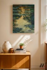 Claude Monet Nehirde Günbatımı Duvar Tablosu, Sanatsever Hediyesi - Görsel 8