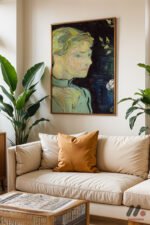 Van Gogh Kadın Portresi Duvar Tablosu, Sanatsever Hediyesi - Görsel 6