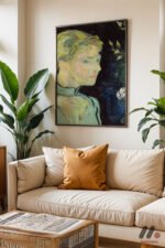 Van Gogh Kadın Portresi Duvar Tablosu, Sanatsever Hediyesi - Görsel 3