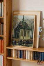Van Gogh Köy Kilisesi Duvar Tablosu, Sanatsever Hediyesi - Görsel 5