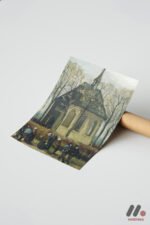 Van Gogh Köy Kilisesi Duvar Tablosu, Sanatsever Hediyesi - Görsel 7