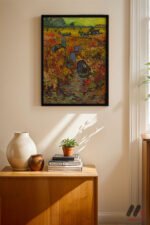 Van Gogh Kırmızı Bağ Duvar Tablosu, Sanatsever Hediyesi
