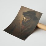 Rembrandt Şapkalı Adam Portresi Duvar Tablosu, Sanatsever Hediyesi