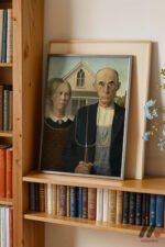 Grant Wood American Gothic Duvar Tablosu, Sanatsever Hediyesi - Görsel 2