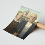 Grant Wood American Gothic Duvar Tablosu, Sanatsever Hediyesi