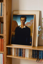 Grant Wood Erkek Portresi Duvar Tablosu, Sanatsever Hediyesi - Görsel 5
