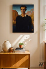 Grant Wood Erkek Portresi Duvar Tablosu, Sanatsever Hediyesi - Görsel 8