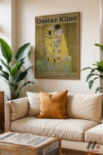 Gustav Klimt Öpücük Duvar Tablosu, Sanatsever Hediyesi - Görsel 6