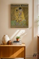 Gustav Klimt Öpücük Duvar Tablosu, Sanatsever Hediyesi - Görsel 8