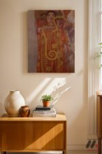 Gustav Klimt Altın Figür Duvar Tablosu, Sanatsever Hediyesi - Görsel 8