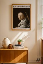 Vermeer Genç Kız Portresi Duvar Tablosu, Sanatsever Hediyesi - Görsel 4