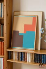 Pastel Geometrik Kompozisyon Duvar Tablosu, Sanatsever Hediyesi - Görsel 5