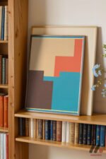 Pastel Geometrik Kompozisyon Duvar Tablosu, Sanatsever Hediyesi - Görsel 2