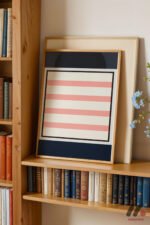 Pembe Çizgi Minimal Duvar Tablosu, Sanatsever Hediyesi - Görsel 9