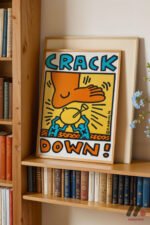 Crack Down Pop Art Poster Duvar Tablosu, Renkli Ev Dekorasyonu - Görsel 9