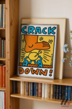 Crack Down Pop Art Poster Duvar Tablosu, Renkli Ev Dekorasyonu - Görsel 2