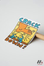 Crack Down Pop Art Poster Duvar Tablosu, Renkli Ev Dekorasyonu