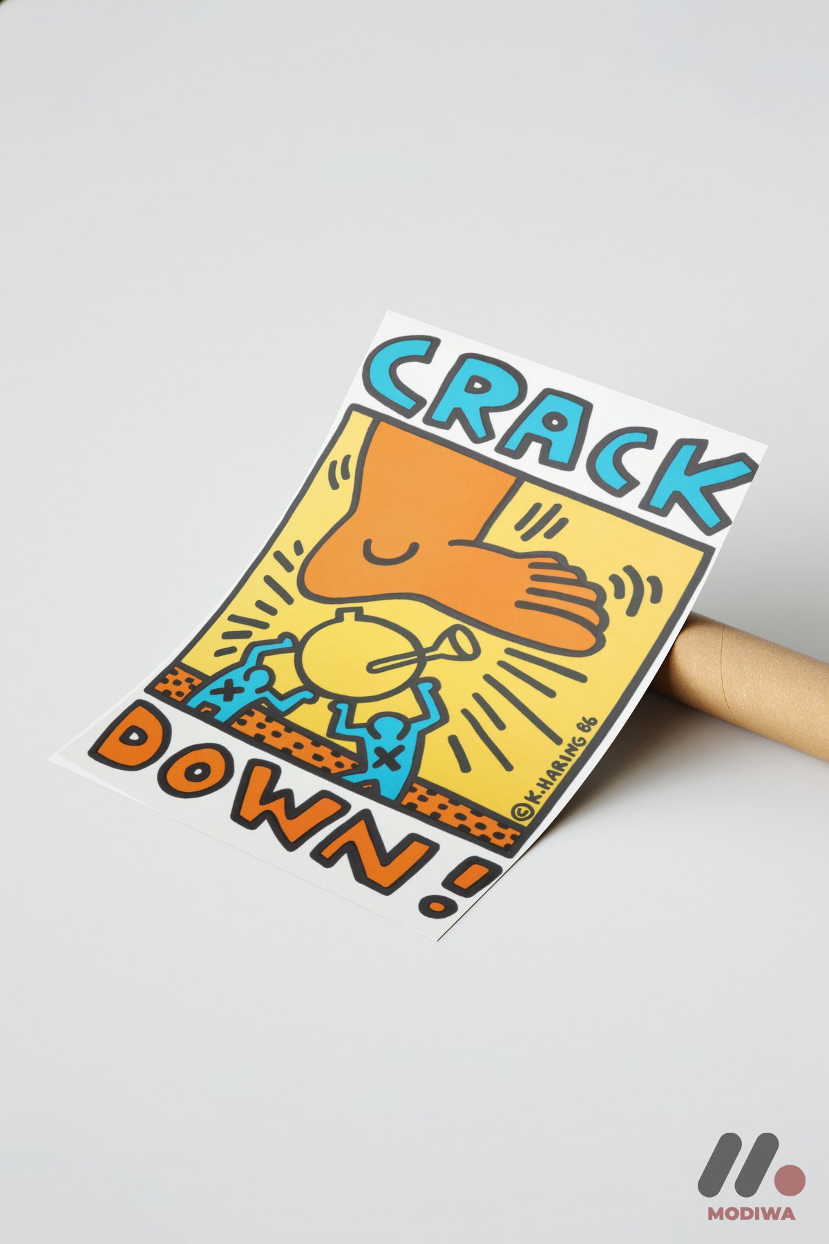 mdw-tbl-0576_ab7-4.jpg Crack Down Pop Art Poster Duvar Tablosu, Renkli Ev Dekorasyonu - Görsel 1