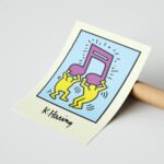 Müzik Notası Dans Pop Art Duvar Tablosu, Renkli Ev Dekorasyonu
