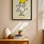 Yıldız Tutan Figür Pop Art Duvar Tablosu, Renkli Ev Dekorasyonu