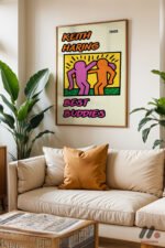 Best Buddies Pop Art Duvar Tablosu, Renkli Ev Dekorasyonu - Görsel 10