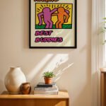 Best Buddies Pop Art Duvar Tablosu, Renkli Ev Dekorasyonu