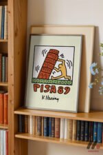 Pisa 89 Pop Art Duvar Tablosu, Renkli Ev Dekorasyonu - Görsel 2
