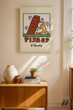 Pisa 89 Pop Art Duvar Tablosu, Renkli Ev Dekorasyonu - Görsel 8