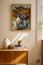 Picasso Kübist Portre Duvar Tablosu, Sanatsever Hediyesi - Görsel 8