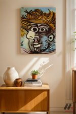 Picasso Kübist Portre Duvar Tablosu, Sanatsever Hediyesi - Görsel 8