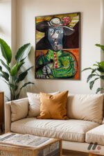 Picasso Kübist Kompozisyon Duvar Tablosu, Sanatsever Hediyesi - Görsel 3