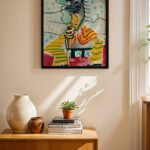Picasso Kübist Renkli Portre Duvar Tablosu, Sanatsever Hediyesi