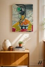 Picasso Kübist Renkli Portre Duvar Tablosu, Sanatsever Hediyesi - Görsel 2