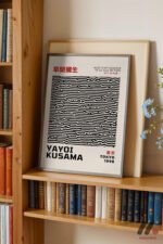 Yayoi Kusama Çizgi Deseni Duvar Tablosu, Sanatsever Hediyesi - Görsel 2