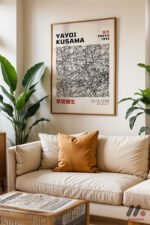 Yayoi Kusama Ağ Deseni Duvar Tablosu, Sanatsever Hediyesi - Görsel 6