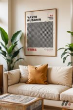 Yayoi Kusama Dama Deseni Duvar Tablosu, Sanatsever Hediyesi - Görsel 6
