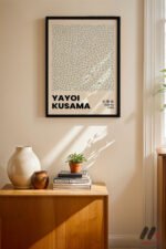 Yayoi Kusama Beyaz Ağ Deseni Duvar Tablosu, Sanatsever Hediyesi