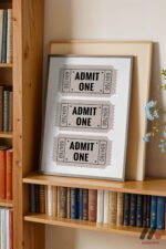 Admit One Sinema Bileti Duvar Tablosu, Film Severlere Hediye - Görsel 2