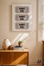 Admit One Sinema Bileti Duvar Tablosu, Film Severlere Hediye - Görsel 2