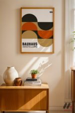 Bauhaus Ausstellung 1919 Afişi Duvar Tablosu, Modern Ev Dekorasyonu - Görsel 4