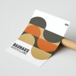Bauhaus Ausstellung 1919 Afişi Duvar Tablosu, Modern Ev Dekorasyonu