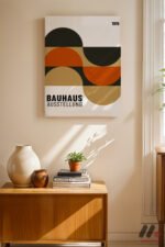 Bauhaus Ausstellung 1919 Afişi Duvar Tablosu, Modern Ev Dekorasyonu - Görsel 8