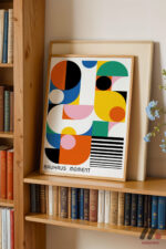 Bauhaus Moment Geometrik Poster Duvar Tablosu, Modern Ev Dekorasyonu - Görsel 5